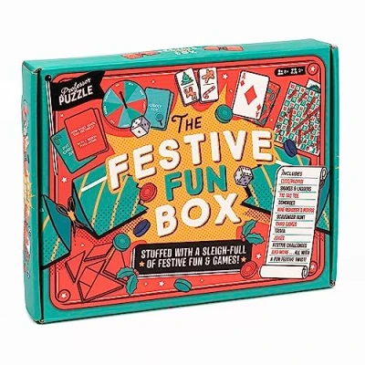 Image of Professor Puzzle Festive Fun Box Party Game Multipack Ages 8+ 2+ Players