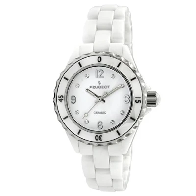 Image of Peugeot PP Women Analog Quartz Watch with Ceramic Strap 7100WT