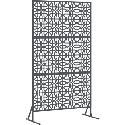 Image of vidaXL Privacy Screen in Anthracite, 100cm x 50cm 180cm, Steel
