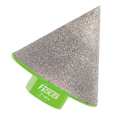 Image of FACHLICH Diamond Beveling Chamfer Bits 50mm for Holes Trimming and Existing Countersink Drill with M14 Thread
