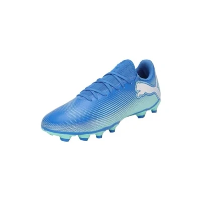 Image of Puma Future 7 PLAY FG/AG Moulded stud football boots, Men&#039;s, Size: 9, Hyperlink blue/mint/white Synthetics
