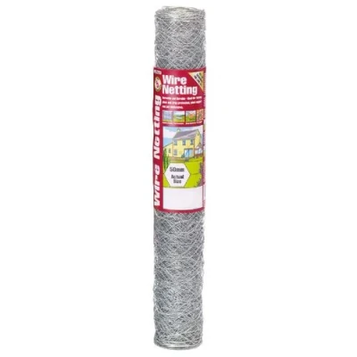 Image of Gardman Galvanised Wire Netting 50mm Hexagon, 10 x 0.9m