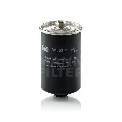 Image of 443133511, 447133511, 4A0133511, 811133511B, 857133511 Fuel Filter MANN WK 834/1 In Line AUDI: Coupe B3, 100 C3 Saloon, 80 B3