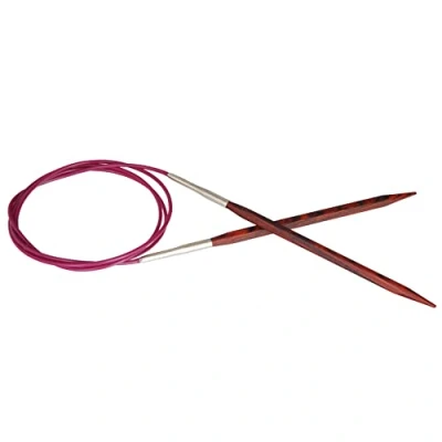 Image of KnitPro 80 cm x 7 mm Cubics Fixed Circular Needles, Rosewood