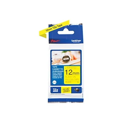 Image of Brother TZE631S Black on Yellow Label Tape 12mmx4m