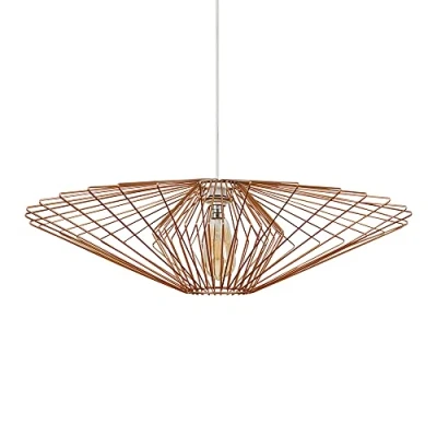 Image of MiniSun Extra Large Disperse Geometric Design Copper Wire Basket Cage Ceiling Pendant Light Shade