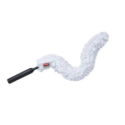 Image of Rubbermaid Commercial Products FGQ85200WH00, Hygen Quick Connect Flexible Dusting Wand with High Performance Microfibre White