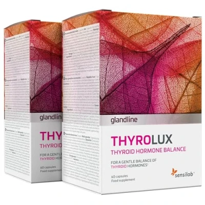Image of Thyroid Supplement with L Tyrosine, Iodine, Selenium, Magnesium, Schisandra, Zinc Nutrients and Minerals 120 Capsules Thyrolux Sensilab