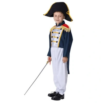 Image of Dress Up America Colonial General Costume Set Historical Roleplay For Kids Great Gift Role Play &amp; Fun