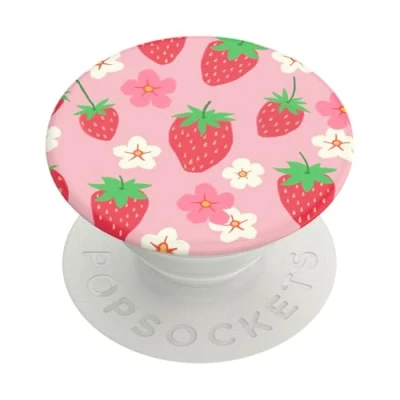 Image of PopSockets PopGrip Expanding Stand and Grip with a Swappable Top for Smartphones Tablets Berry Bloom