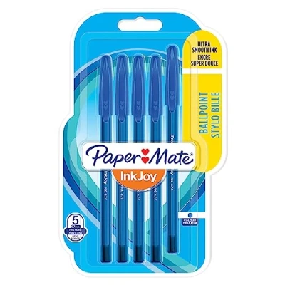 Image of Paper Mate InkJoy 100ST Ballpoint Pens Fine Point (0.7 mm) Blue 5 Count