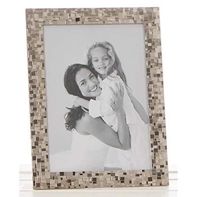 Image of Shudehill Giftware Silver Mosaic Photo Frame for 4x6 Picture