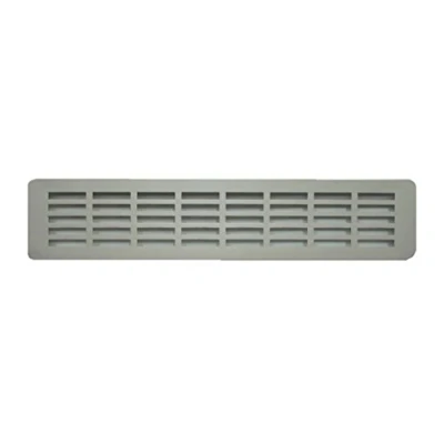 Image of Kitchen Worktop Aluminium Air Vent Grate 33 x 7 cm / 13 3 inches, Plinth Heat Ventilation Grille, Closet Anodized Grille.