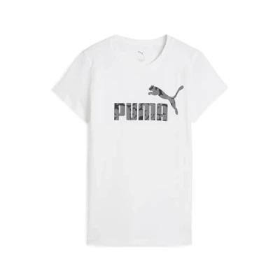 Image of Puma Nature TEE Print Tshirt, Women&#039;s, Size: Small, White