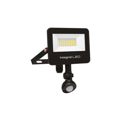 Image of Super Slim 2 Floodlight IP67 3000LM 30W 4000K PIR 120 Non Dimmable 100LM/W Black