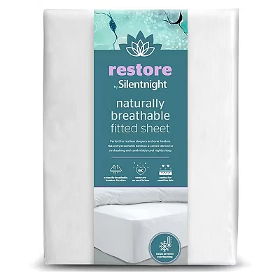 Image of Restore by Silentnight Cooling Bamboo Fitted Sheet King