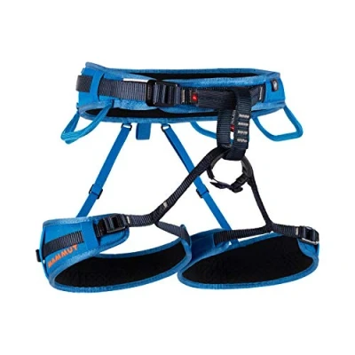 Image of Mammut Arnes Ophir 3 Slide Harness Titanium/Dark Orange Unisex Adult, Dark Grey, S