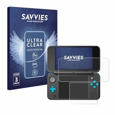 Image of Savvies 6 Pack Screen Protector compatible with New Nintendo 2DS XL Protection Film Clear