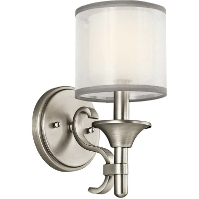 Image of Lacey 1 Light Wall Light, Antique Pewter, E14