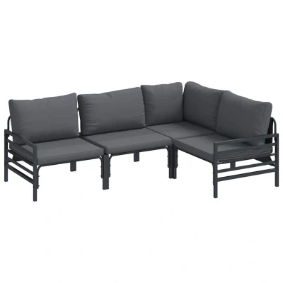 Image of Vidaxl Garden Sofa Set 4 pcs Anthracite Steel