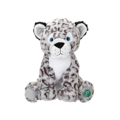 Image of Your Planet Eco Plush White Snow Leopard 28 cm (1 Pc.) Adorable Toy &amp; Recycled Soft, Sustainable Gift for Kids