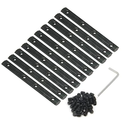 Image of Zeberoxyz 10pcs Black Straight Line Connector Length 3.9inch Joint Bracket with M5 Screws for 2020 Series T Slot 6mm Aluminum Extrusion Profile (2020 Brackets Black)