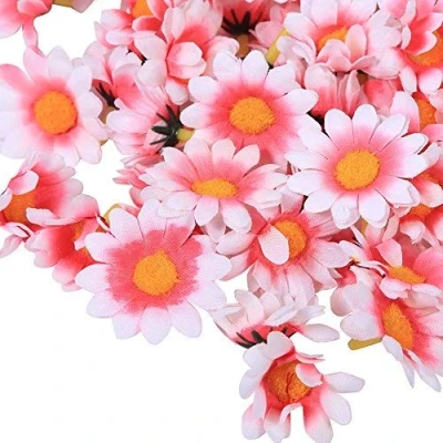 Image of 100PCS Gerbera Daisy Artificial Flowers Fabric Heads For Wedding Party DIY Decoration Craft(Pale Pink)
