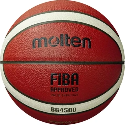 Image of Molten BG4500 Basketball, Match Ball, BBL &amp; WBBL, FIBA Approved, Premium Composite Leather, Indoor Play, Orange/Ivory, Size 6, For Boys age 12, 13, 14 and Girls Adult