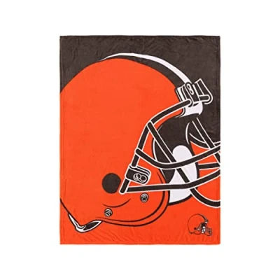 Image of FOCO NFL American Football Cleveland Browns Fan Supreme Slumber Plush Throw Blanket