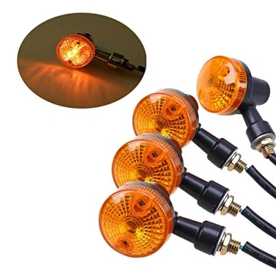 Image of SFONIA 4pcs Motorcycle Indicators Turn Signal Lights 12V Waterproof Universal for GN125 Motorbike Scooter Quad Cruiser Off Road