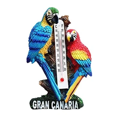 Image of 3D Macaw Gran Canaria Spain Fridge Magnet Souvenir Gift Home Kitchen Decoration Magnetic Sticker Craft Collection