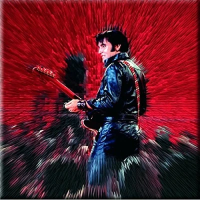 Image of Elvis Presley Fridge Magnet Shine Official 76mm x One Size