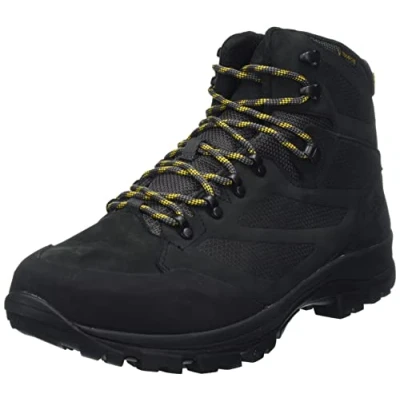 Image of Jack Wolfskin Men&#039;s Rebellion Texapore MID M Walking Shoe, Phantom/Burly Yellow XT, 9 UK
