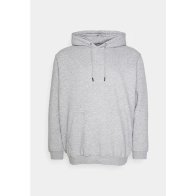 Image of JACK&amp;JONES PLUS Men&#039;s Jjebradley Sweat Hood Noos Pls Sweatshirt, Light Grey Mix, 3XL