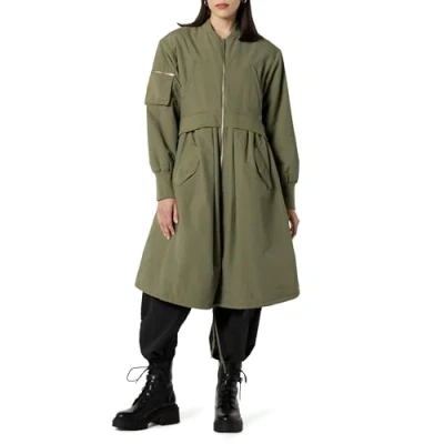 Image of The Drop Women&#039;s Double Layer Bomber Coat, Martini Olive, L