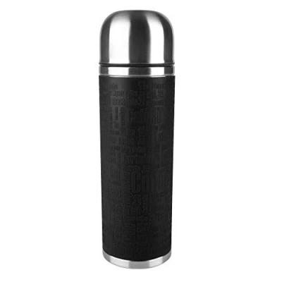 Image of Tefal Senator Silicone Vacuum Flask, Stainless Steel, Black, 1 Litre