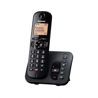 Image of Panasonic KX TGC260 Digital Cordless Phone: 18 min answering machine, dedicated call block button, an easy to read dot matrix display and a hands free speakerphone