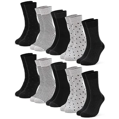 Image of Occulto Women Socks Pack of 10 (Model: Michaela) Pairs Black 3 5