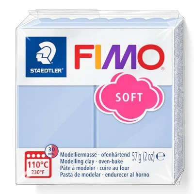Image of STAEDTLER 8020 T31 FIMO Soft Oven Hardening Polymer Modelling Clay Serenity Blue (1 x 57g Block)