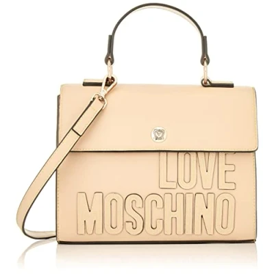 Image of Love Moschino Women&#039;s Shoulder Bag, Pre Collection Fall Winter 2021, White, 17x26x8