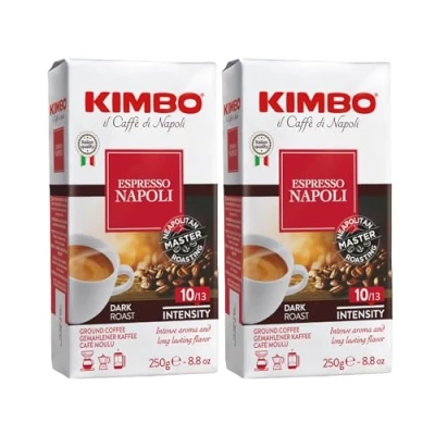 Image of Kimbo Coffee, Espresso Napoli, Ground Dark Roast, 10/13, Italian 1 x 250g
