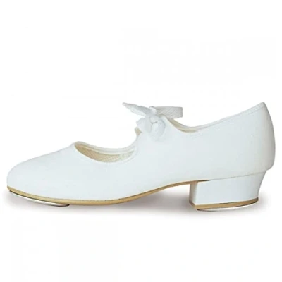Image of Roch Valley Low Heel PU Tap Shoes 5 White