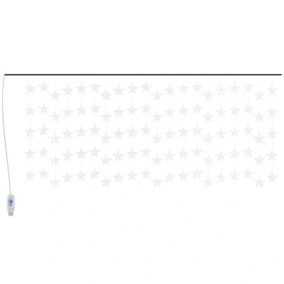 Image of vidaXL LED Star Curtain Fairy Lights 500 Blue 8 Function