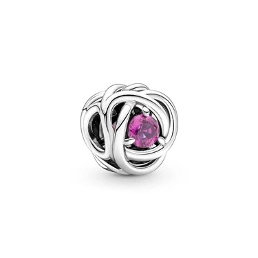 Image of Pandora Timeless Sterling silver statement halo ring with princess blue crystal and clear cubic zirconia, 60