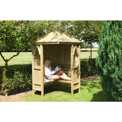 Image of Shire Pressure Treated Arbours Corner Arbour
