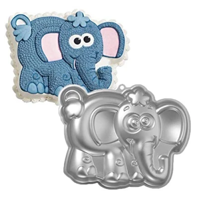 Image of Elephant Cake Baking Pan 3D Animal Aluminum Mould First Birthday