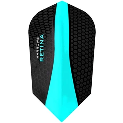 Image of Harrows Retina Dart Flights Aqua 100 Micron Slim Shape 5 Sets (15 Flights)