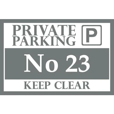 Image of Private parking keep clear personalised sign 3mm Aluminium (300mm x 200mm)