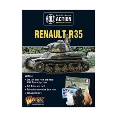 Image of Renault R 35 1:56 / 28mm Scale Model Tank for Bolt Action by Warlord Games Highly Detailed World War 2 Miniatures Table top Wargaming