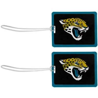 Image of NFL Jacksonville Jaguars Sports Vinyl Luggage Tag, Set of 2, Blue